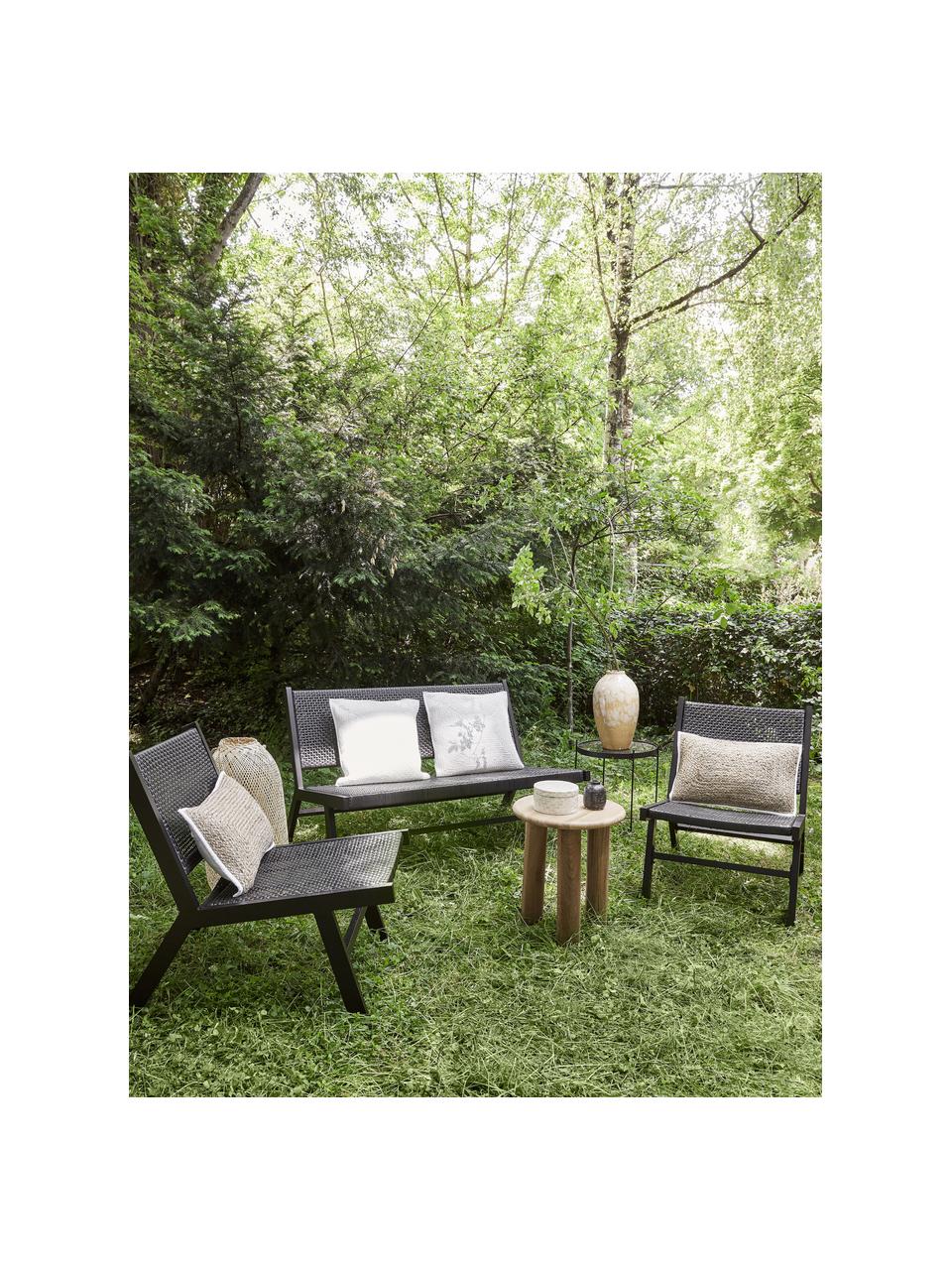 Banc de jardin Palina, Noir, larg. 121 x haut. 75 cm