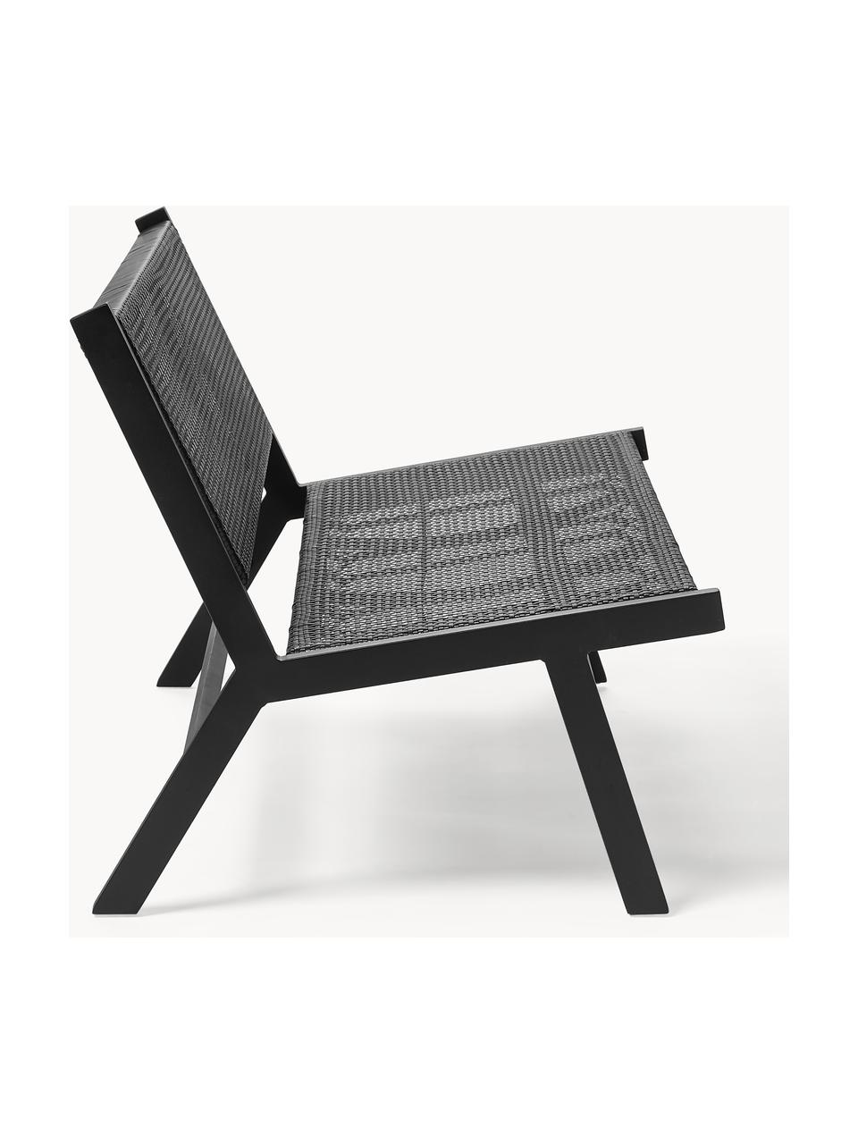 Banc de jardin Palina, Noir, larg. 121 x haut. 75 cm