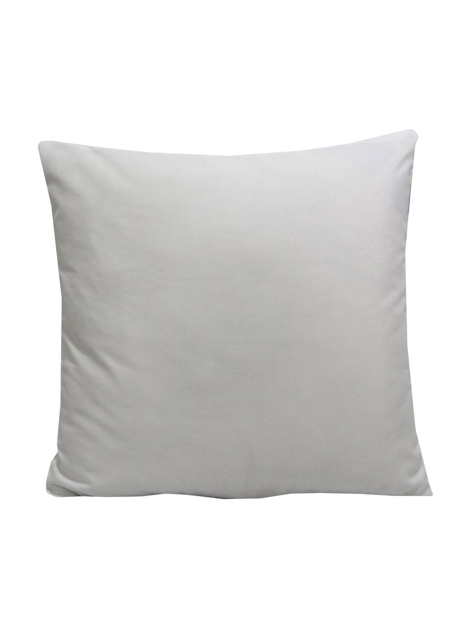 Housse de coussin imprimé coquillages Aga, Blanc, bleu