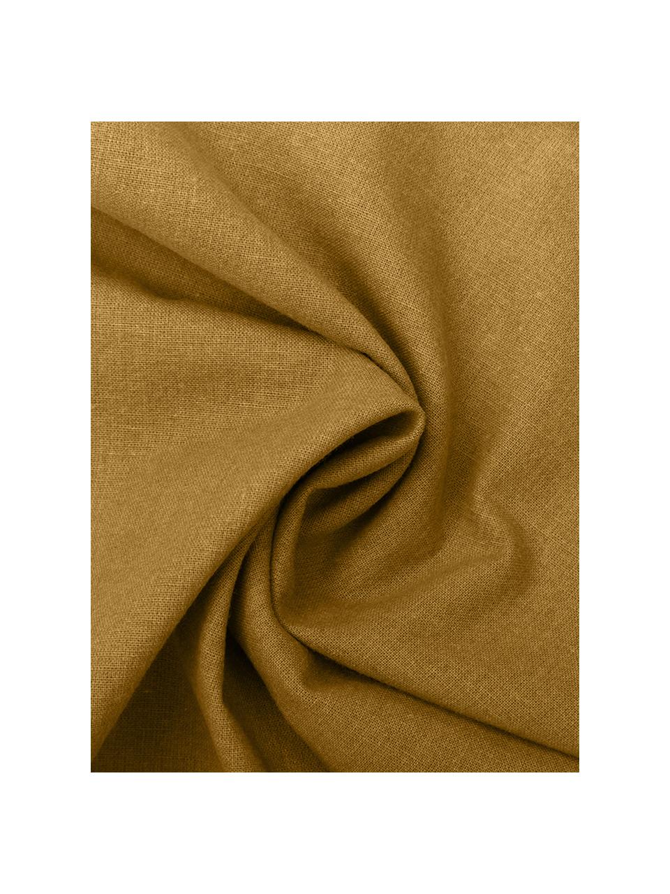 Gewaschene Baumwoll-Bettwäsche Arlene in Gelb, Webart: Renforcé Fadendichte 144 , Gelb, 200 x 200 cm + 2 Kissen 80 x 80 cm