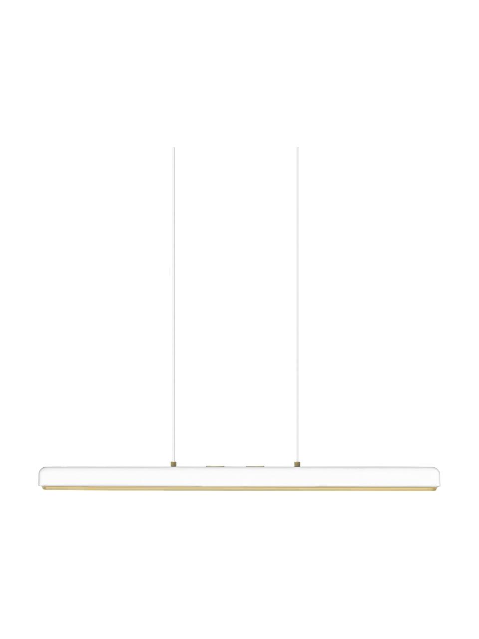 Dimmbare LED-Pendelleuchte Hazel, Lampenschirm: Metall, beschichtet, Weiß, B 100 x H 7 cm