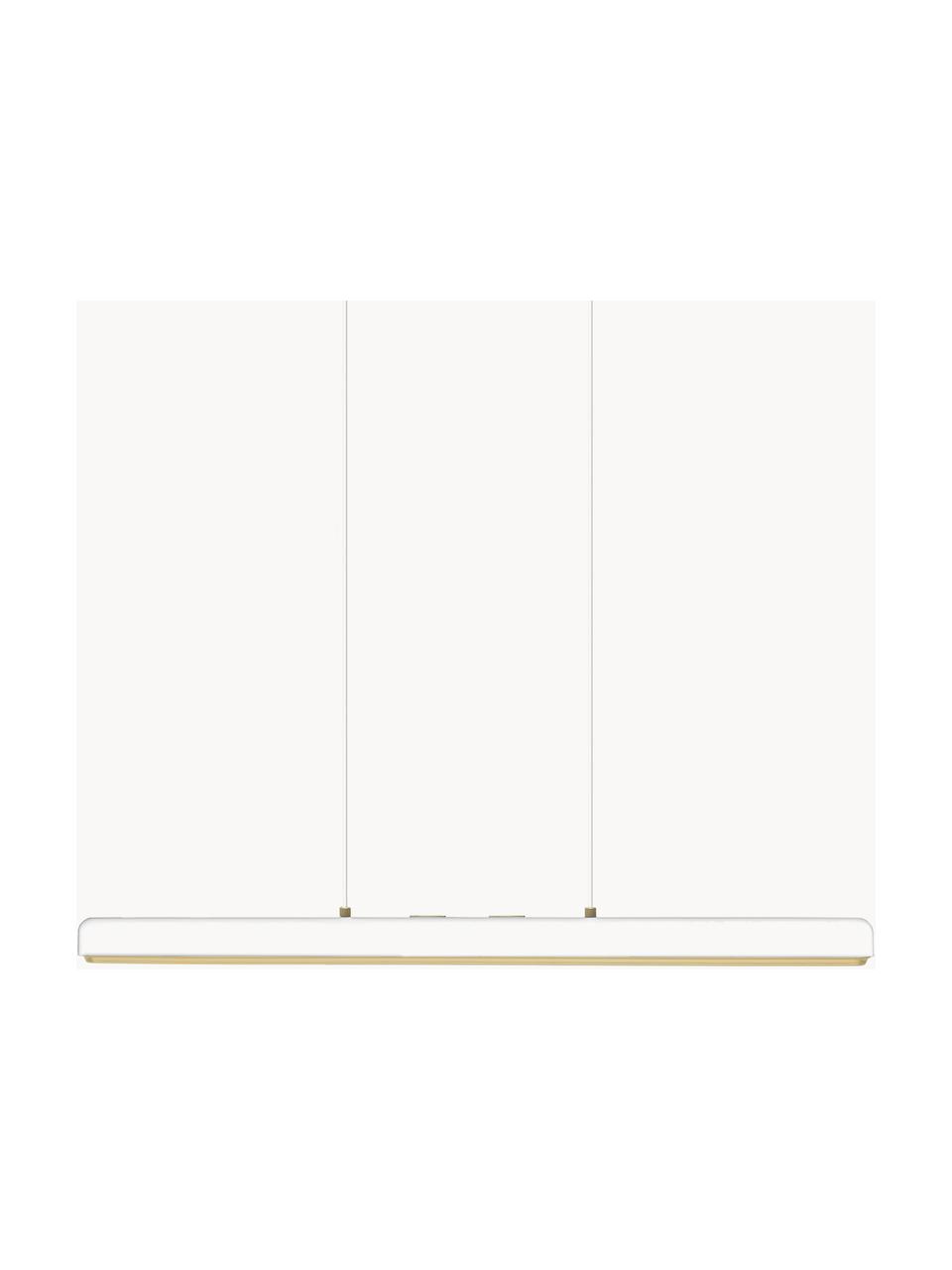 Dimbare LED hanglamp Hazel, Lampenkap: gecoat metaal, Wit, B 100 x H 7 cm