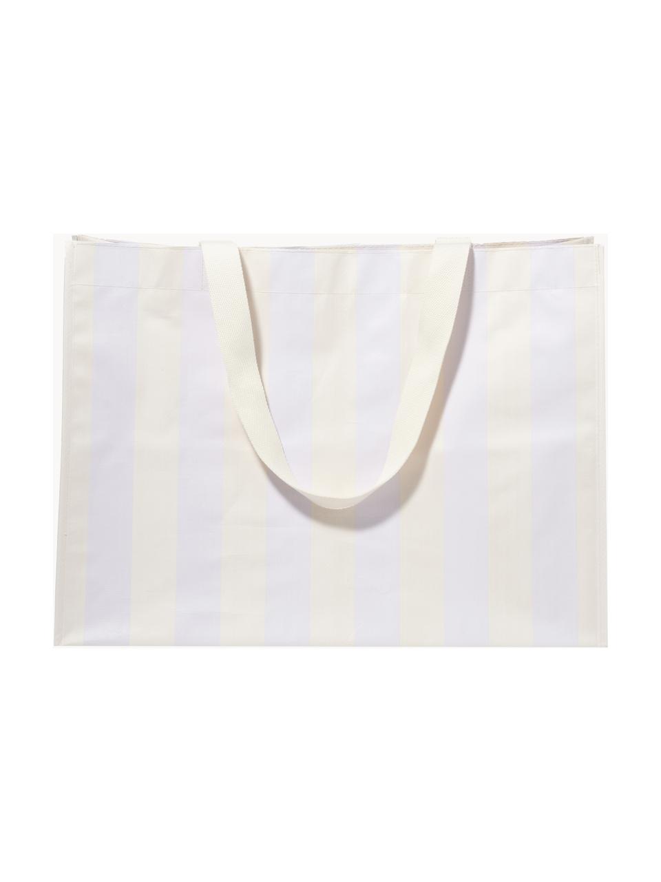 Borsa da spiaggia Rio Sun, Polipropilene, Bianco crema, lavanda, Larg. 58 x Alt. 43 cm