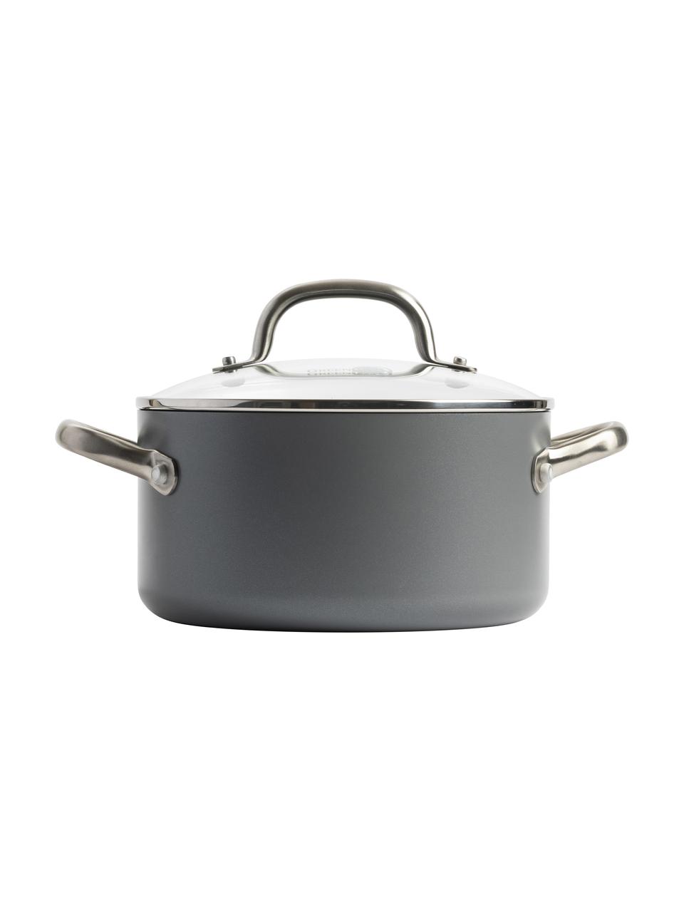 Set de cuisine avec revêtement antiadhésif Mayflower Pro, 10 élém., Gris clair, bois de frêne, Lot de différentes tailles