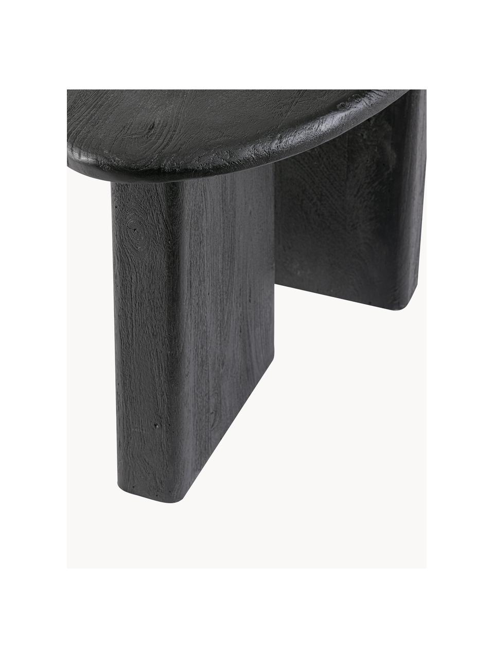 Mesa de centro ovalada de madera de mango Zacatecas, Madera de mango, Madera de mango, negro pintado, An 60 x F 45 cm