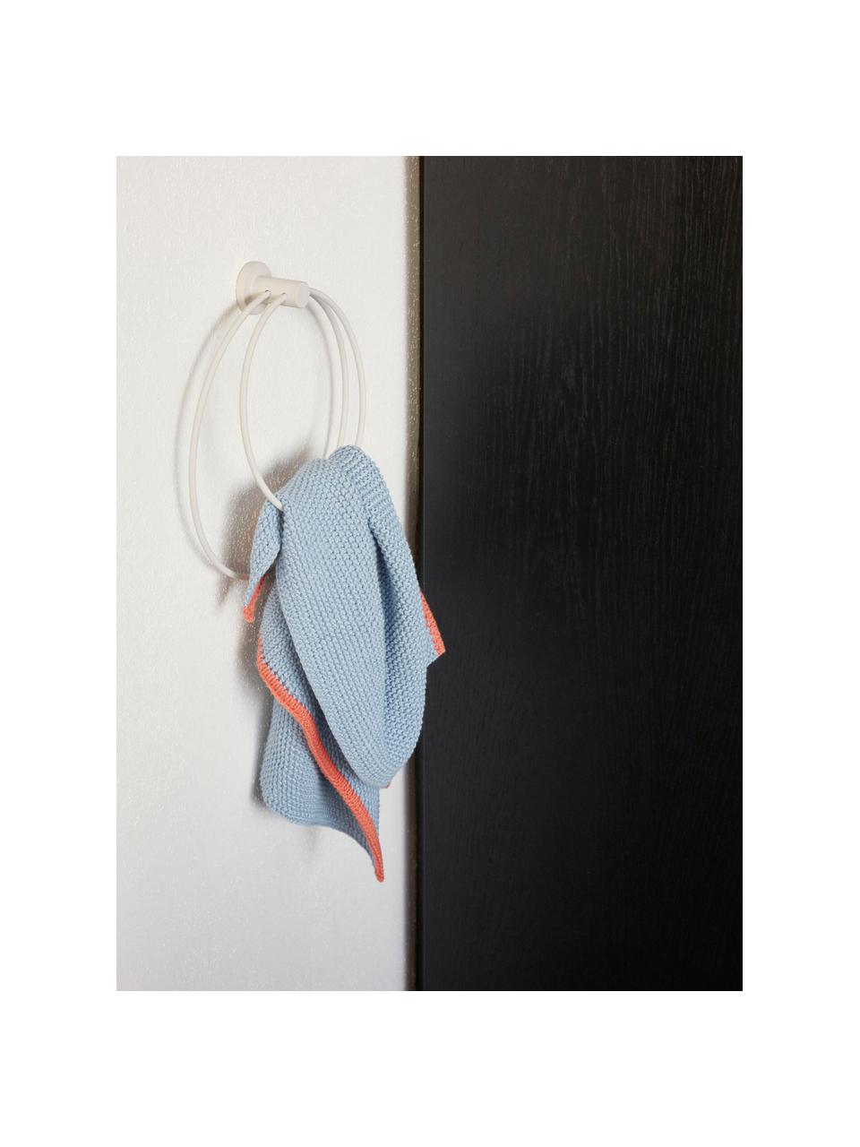 Wand-Handtuchhalter Loop aus Metall, Metall, beschichtet, Hellgrau, B 26 x H 23 cm