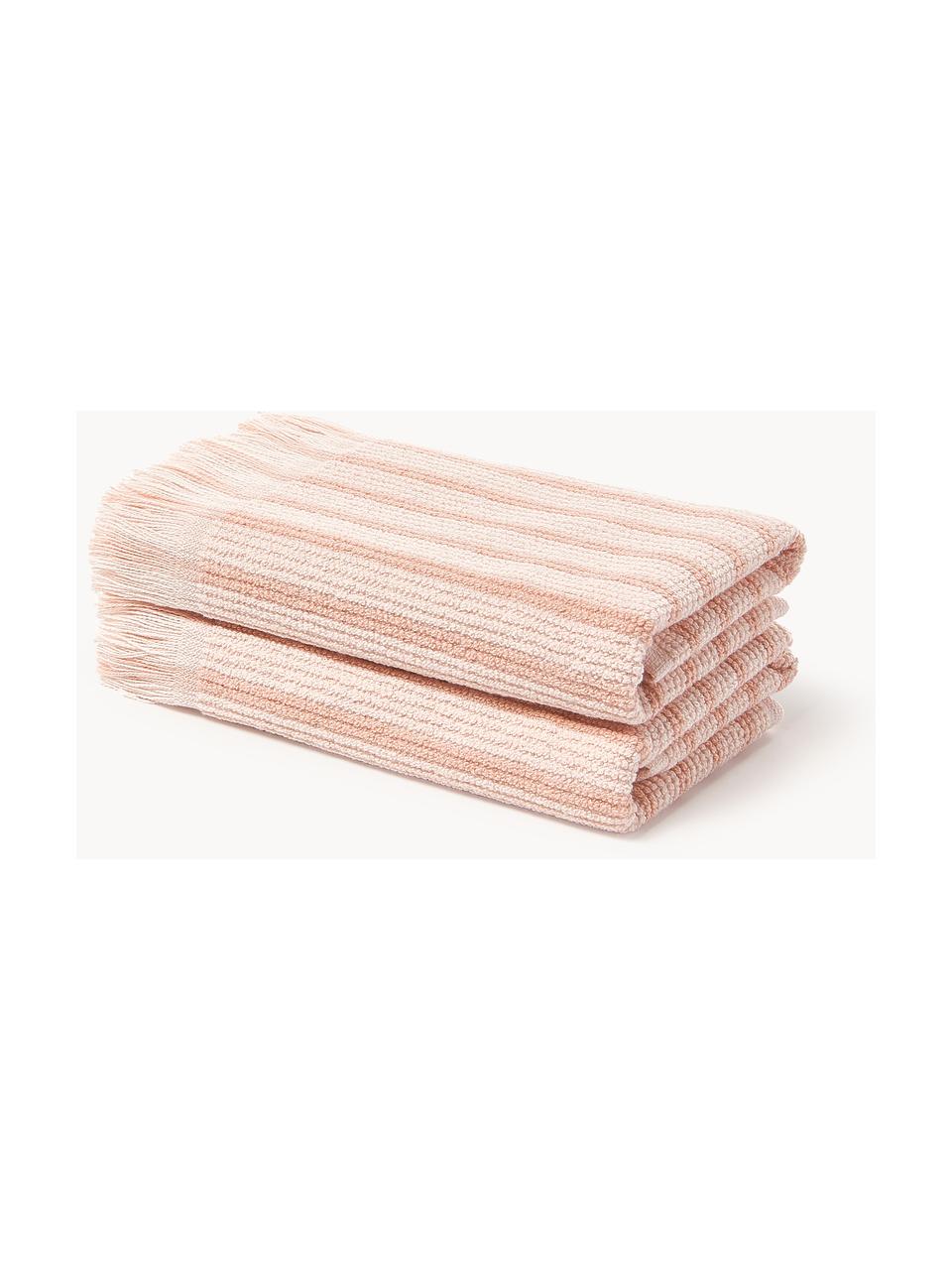 Asciugamano in varie misure Irma, Rosa chiaro, Asciugamano, Larg. 50 x Lung. 100 cm, 2 pz