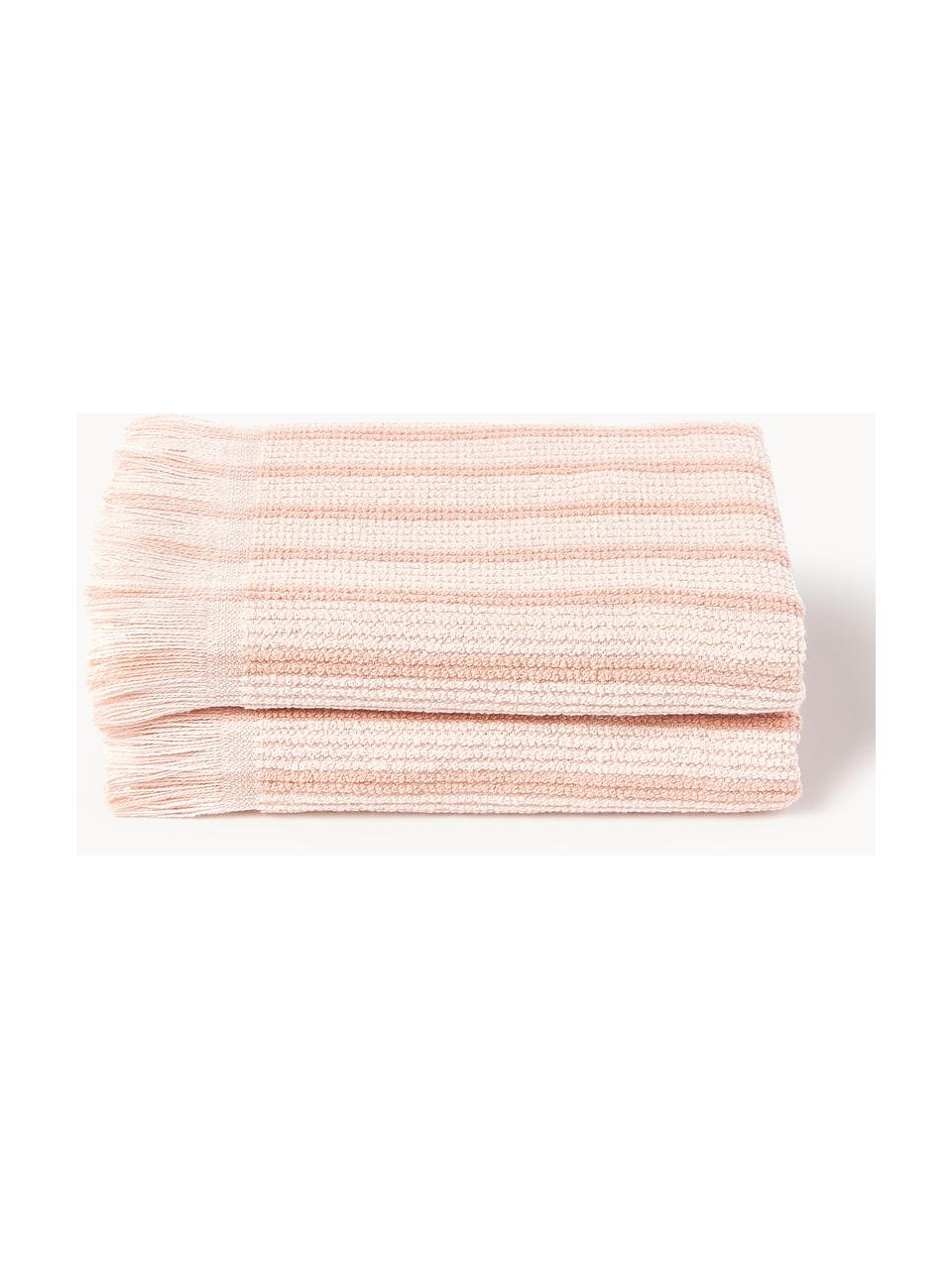 Handdoek Irma in verschillende formaten, Lichtroze, Handdoek, B 50 x L 100 cm, 2 stuks