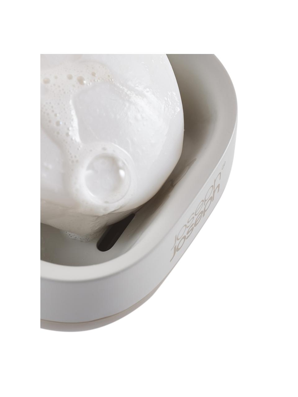 Porte-savon Slim, Plastique, Blanc cassé, beige clair, larg. 4 x haut. 8 cm
