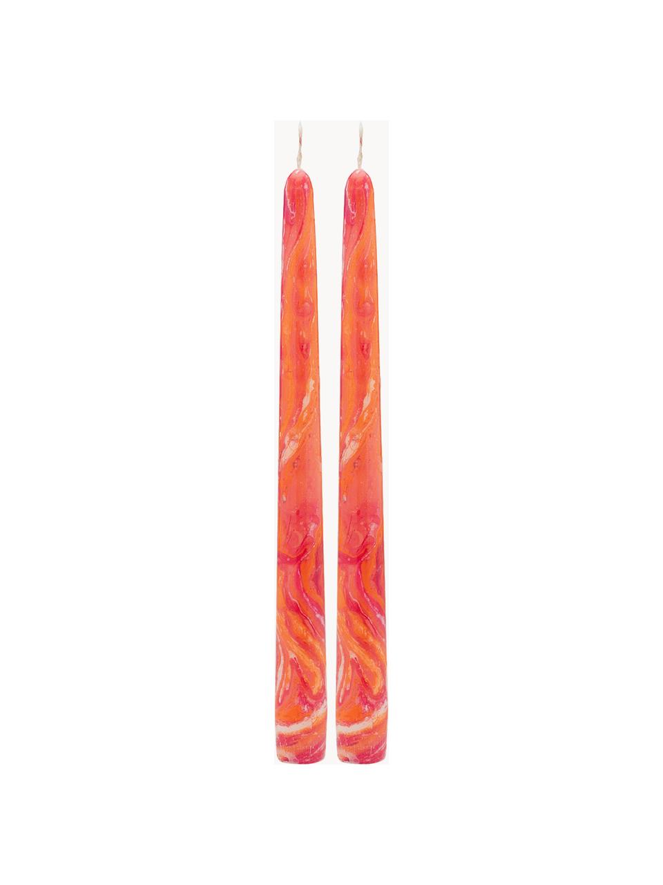 Candele a bastoncino Afterglow Melange 2 pz, Cera, Arancione, rosa, Alt. 26 cm