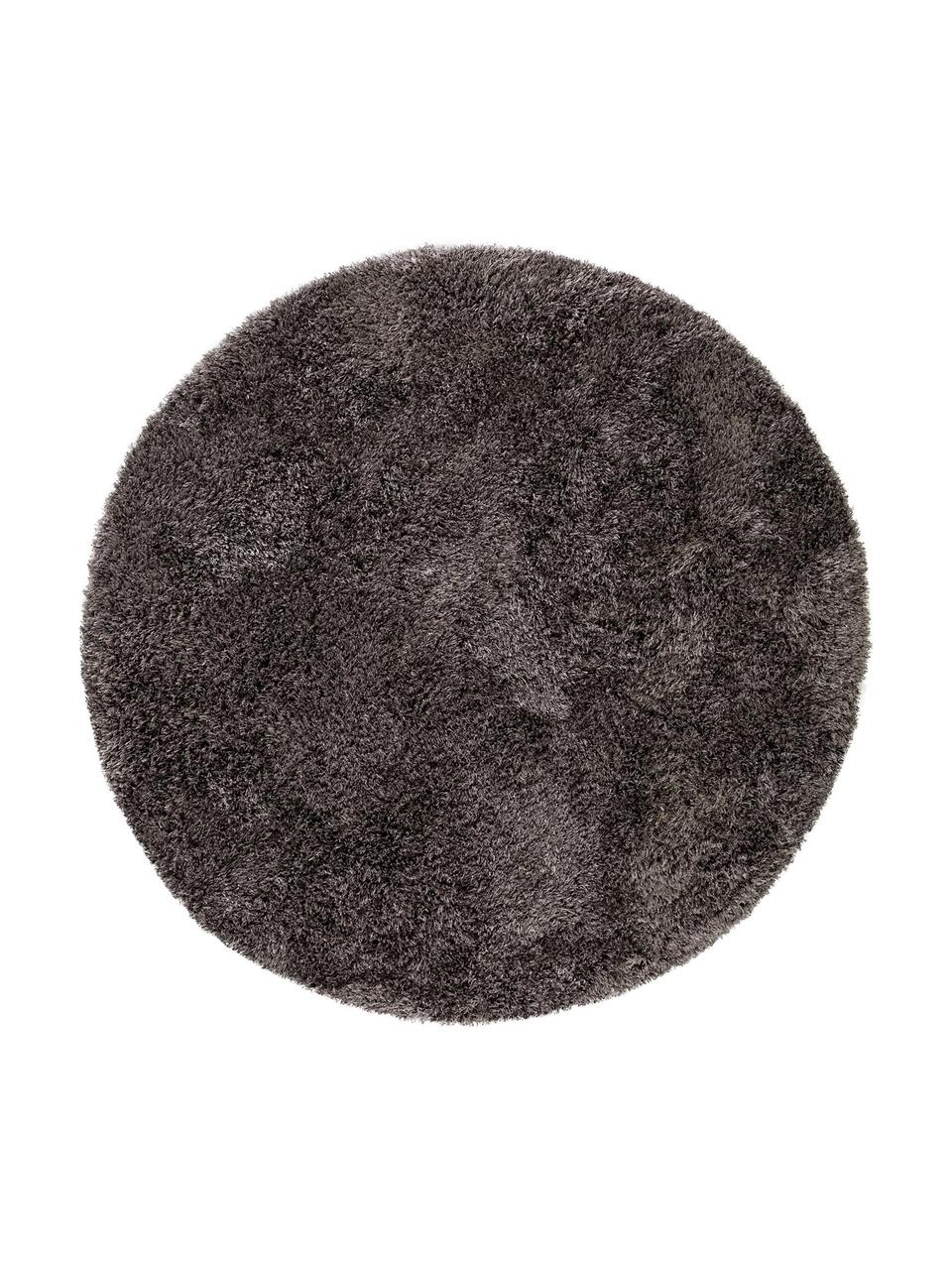 Tapis rond shaggy gris anthracite Lea, Anthracite