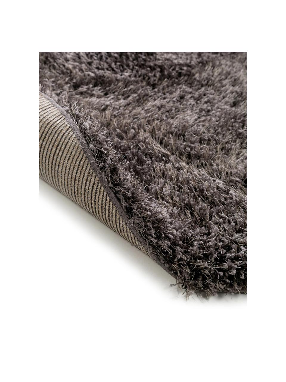 Tapis rond shaggy gris anthracite Lea, Anthracite