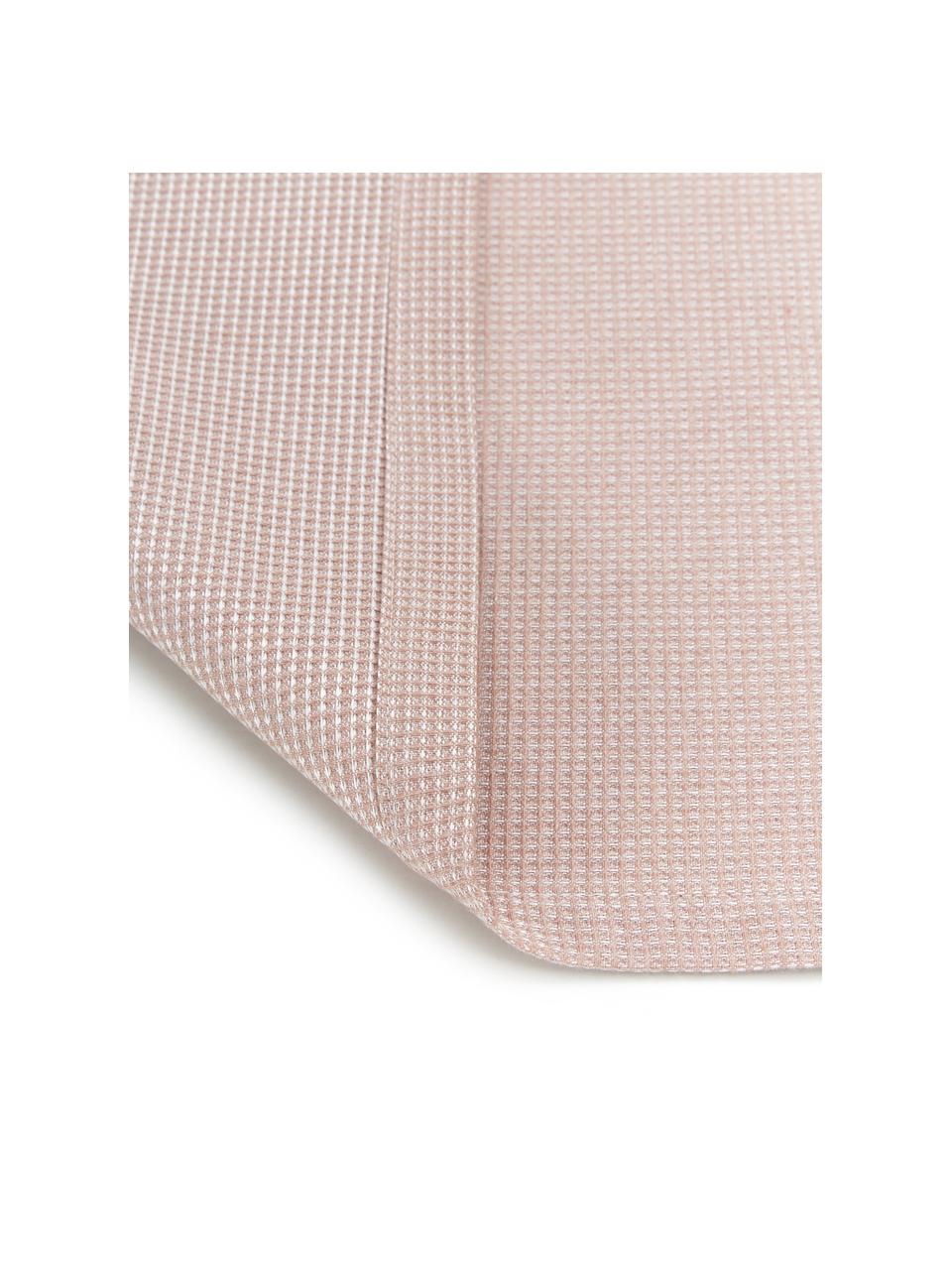 Waffelpiqué-Tischläufer Kubo in Rosa, 65% Baumwolle, 35% Polyester, Altrosa, 40 x 145 cm