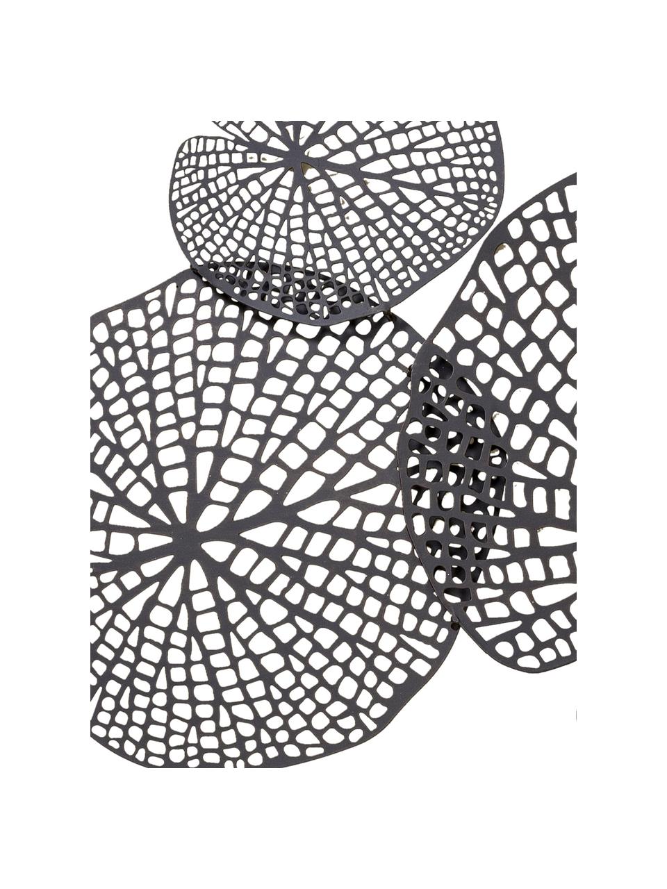 Wandobject Tereza van gelakt metaal, Gelakt metaal, Zwartbruin, B 97 x H 50 cm