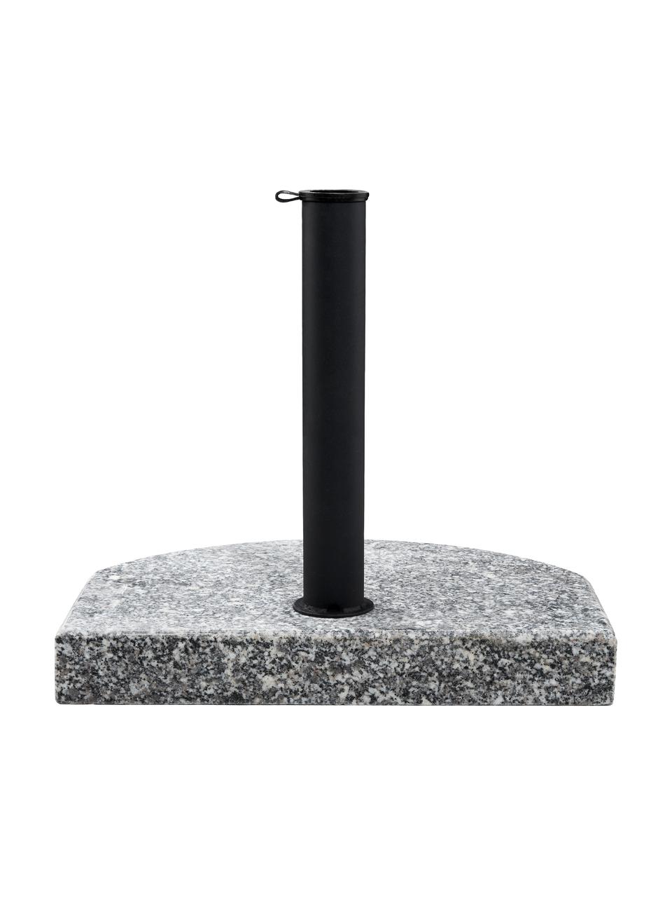 Supporto per ombrellone The Rock, Granito, acciaio rivestito, Grigio, nero, Larg. 40 x Alt. 33 cm
