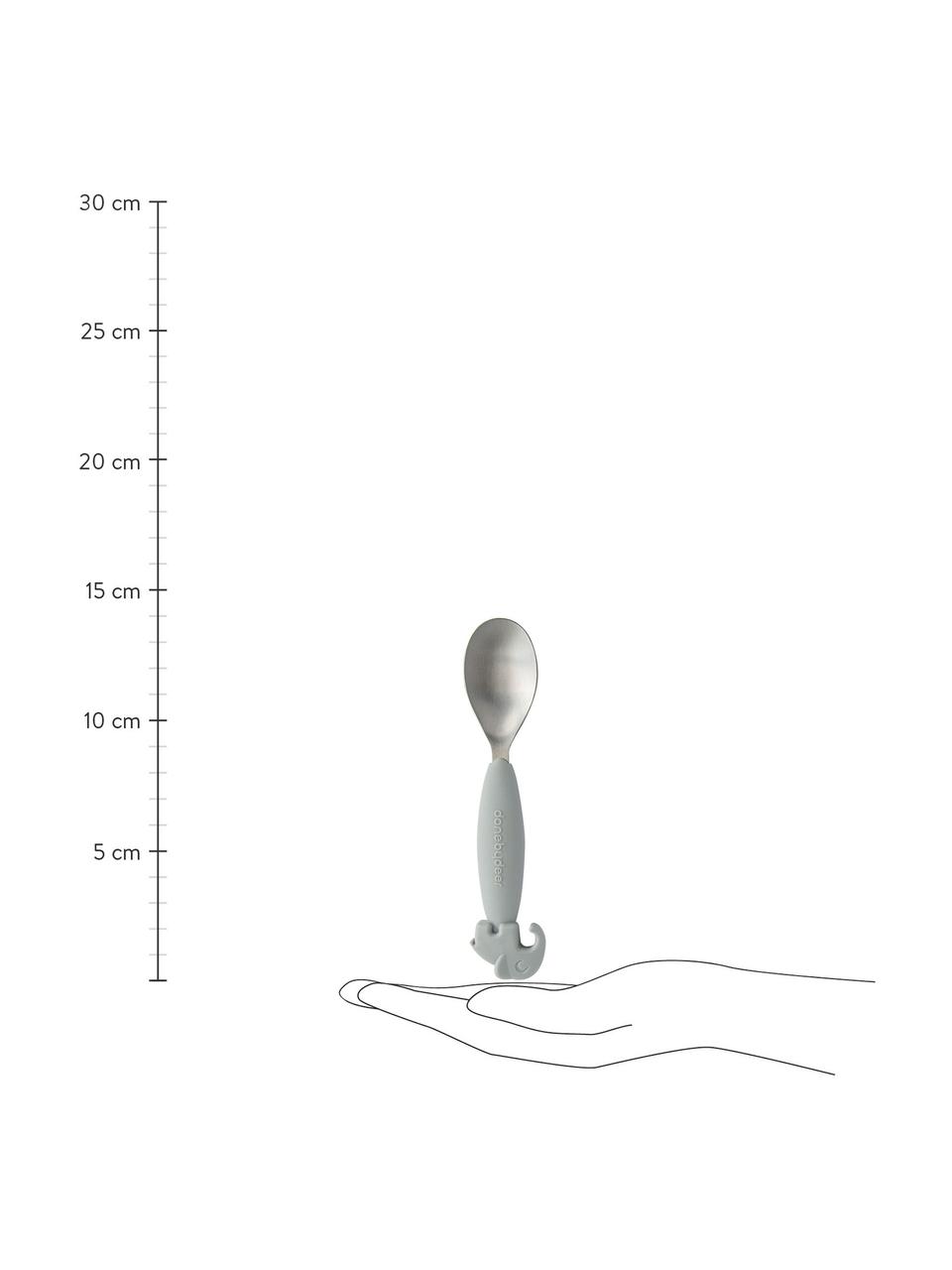 Ménagère enfant YummyPlus, 3 élém., Gris, Long. 14 cm