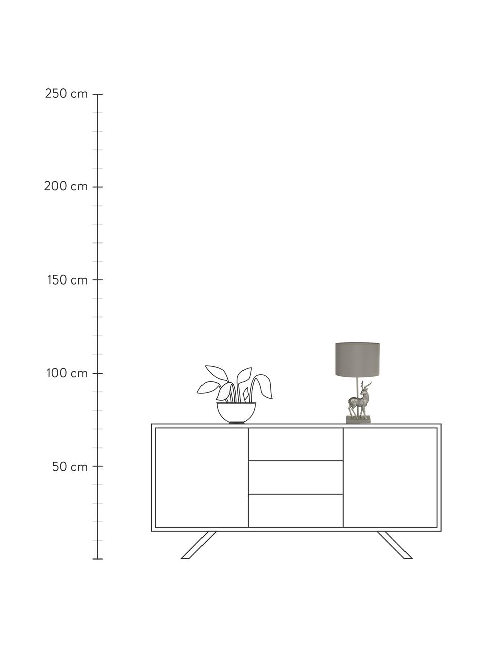 Designová stolní lampa Stag, Šedá, stříbrná