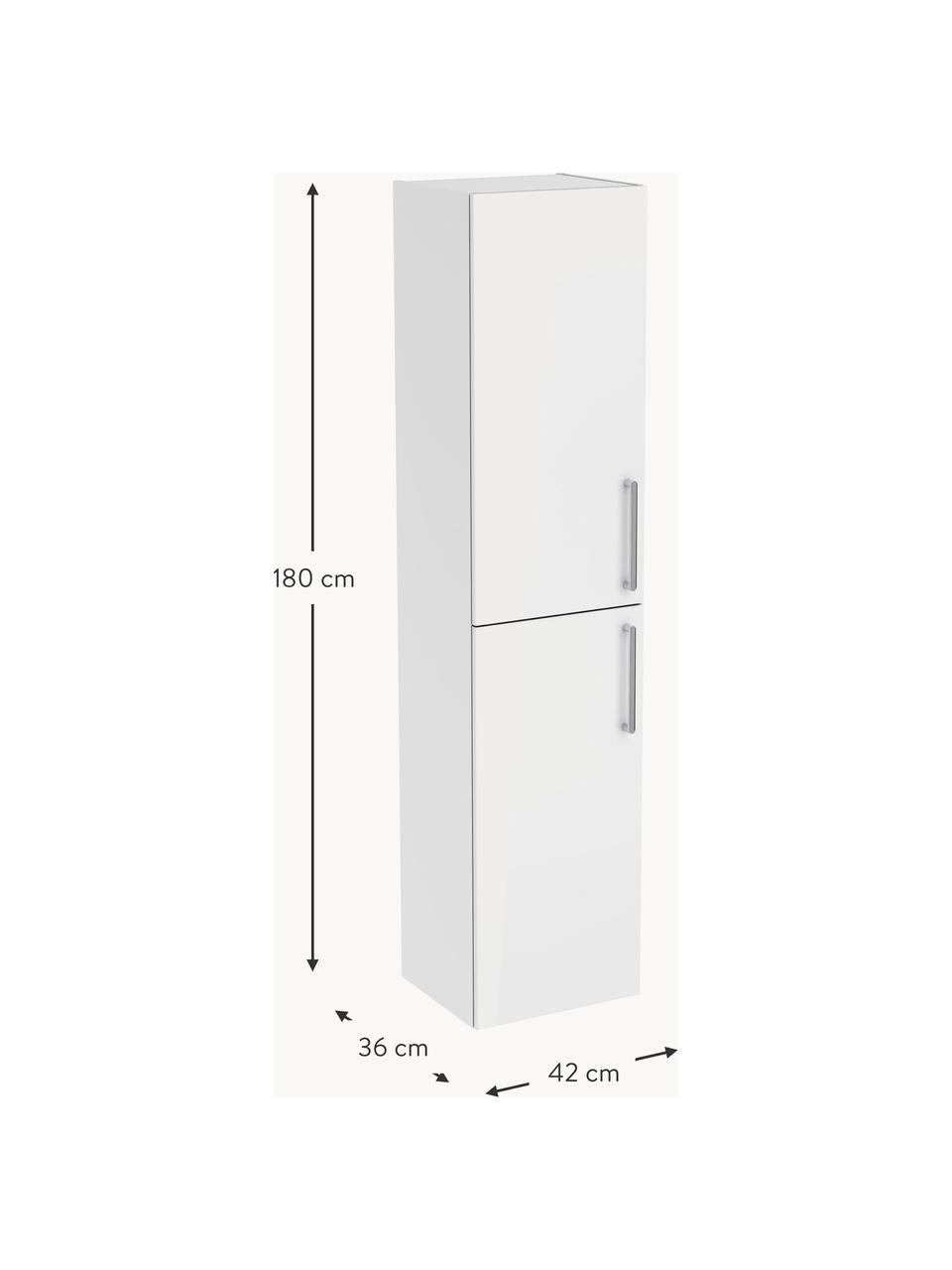 Hoge badkamerkast Orna, B 42 cm, Wit, B 42 x H 180 cm