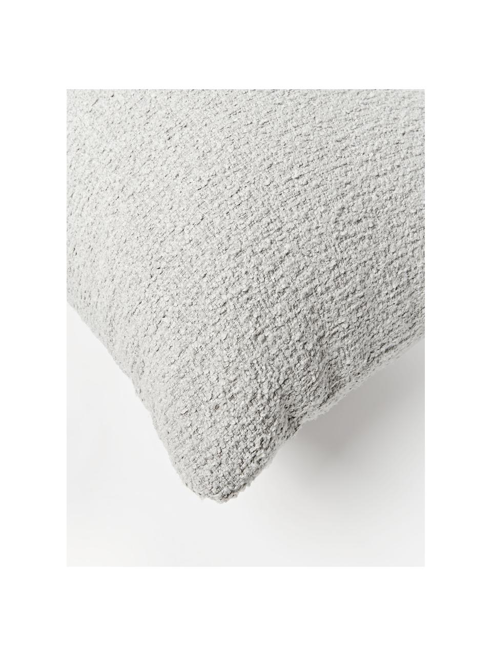 Bouclé-Sofa-Kissen Sofia, Hülle: Bouclé (100 % Polyester), Bouclé Hellgrau, B 30 x L 70 cm