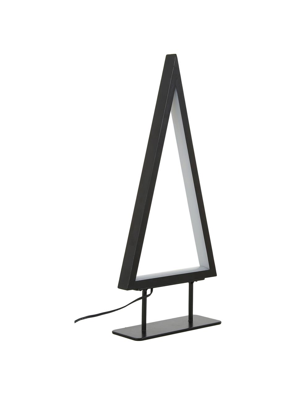 LED lichtobject Ropelight, Frame: gelakt metaal, Zwart, B 16 x H 36 cm