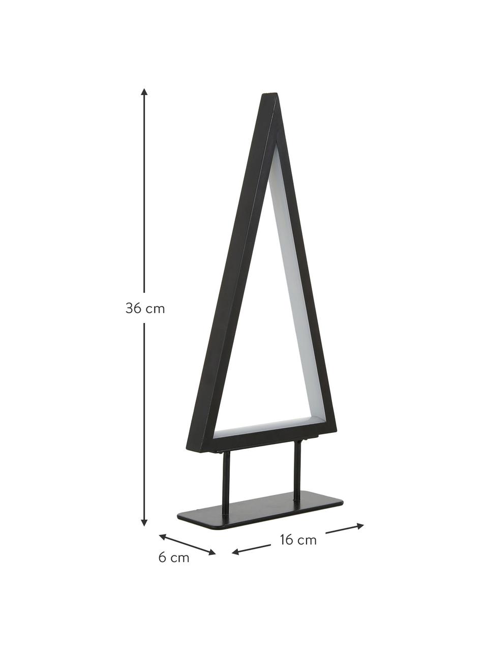 LED Leuchtobjekt Ropelight, Gestell: Metall, lackiert, Schwarz, B 16 x H 36 cm