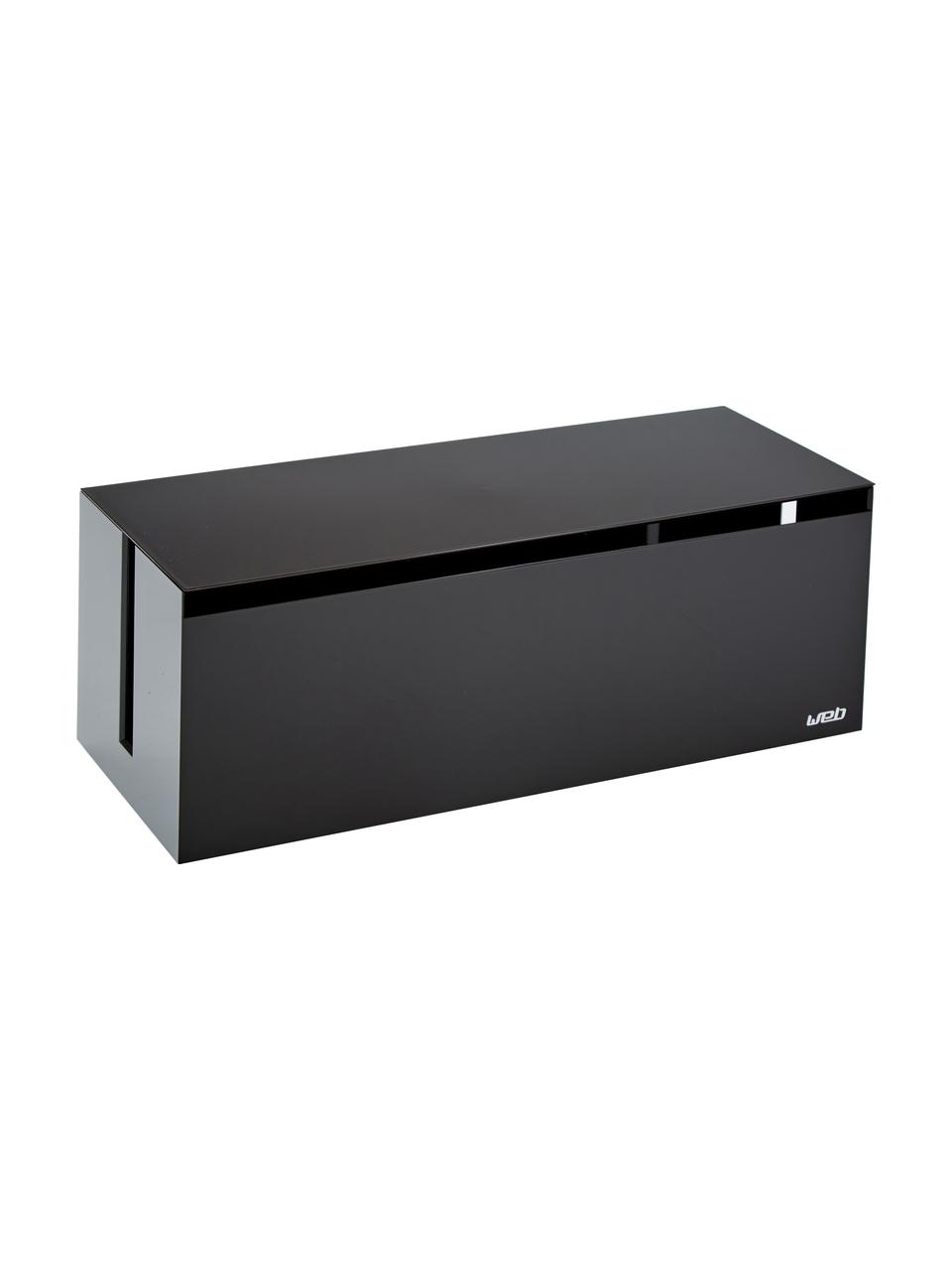 Caja para cables Web, Plástico (policarbonato), poliresina, Negro, An 40 x Al 15 cm