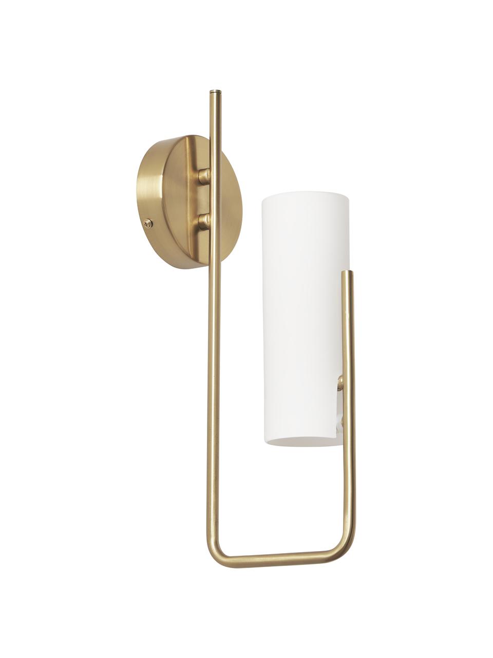 Aplique Vivian, Pantalla: vidrio opalino, Dorado, An 13 x Al 36 cm