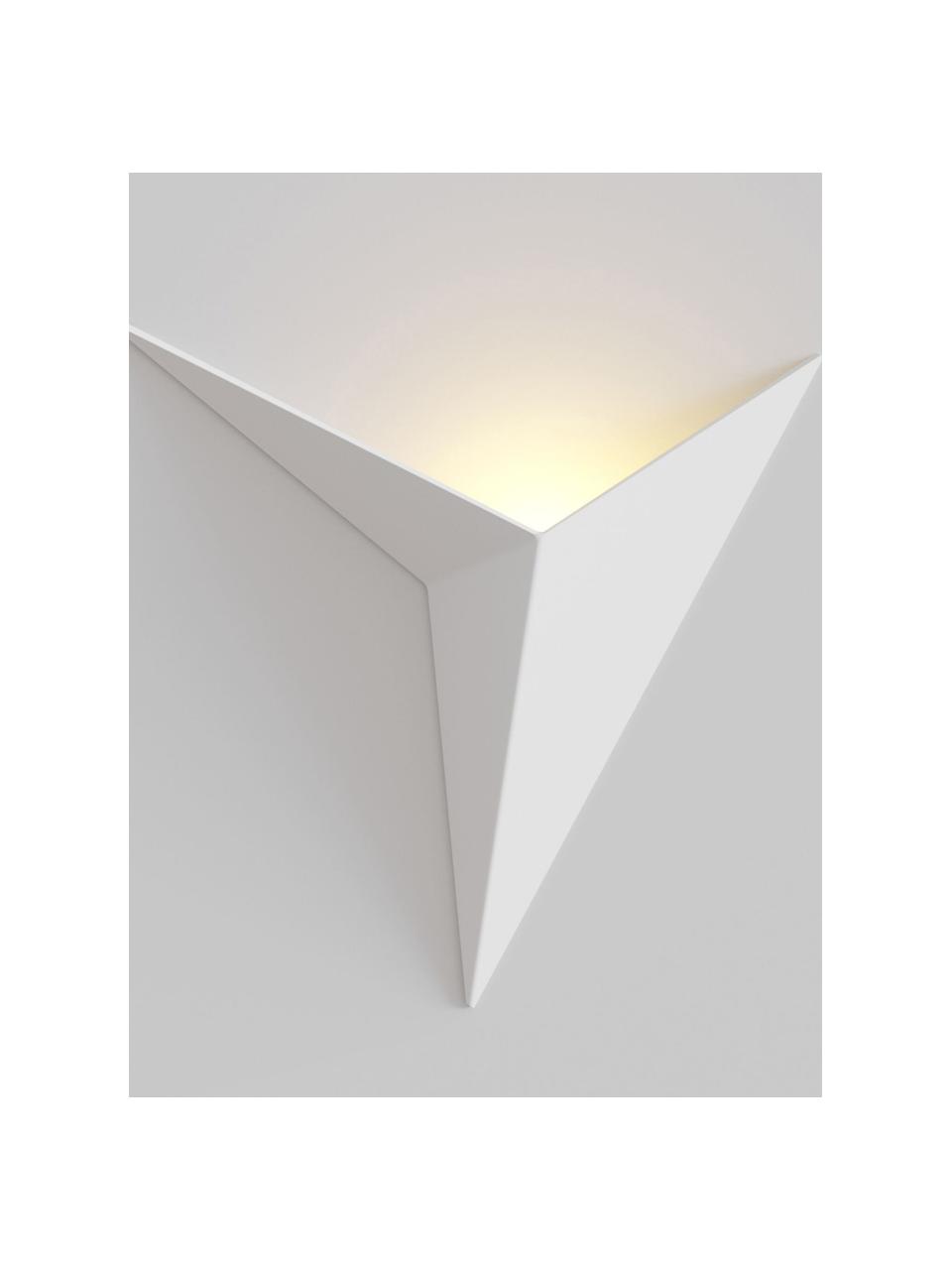 Applique a LED Trame, Paralume: vetro, Struttura: metallo rivestito, Bianco, Larg. 25 x Alt. 21 cm
