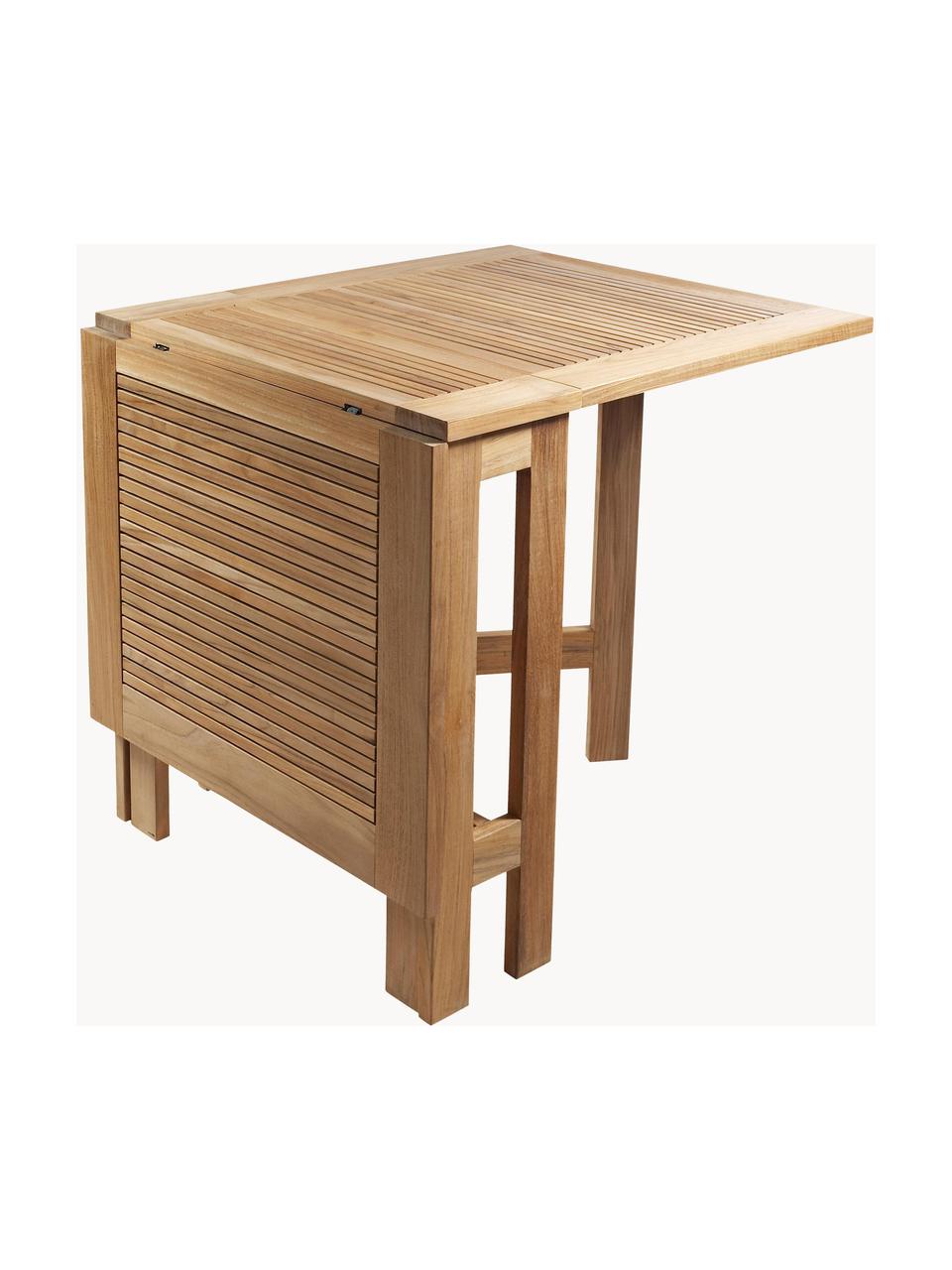 Tavolo pieghevole da giardino in legno Butterfly, Legno di teak sabbiato, Legno di teak, Larg. 130 x Alt. 72 cm