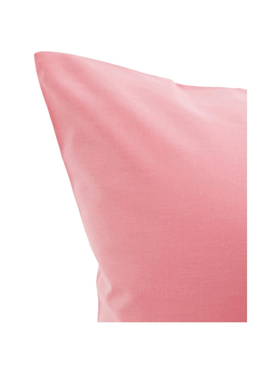 Ropa de cama de renforcé Lenare, Rosa, Cama 90 cm (150 x 290 cm)