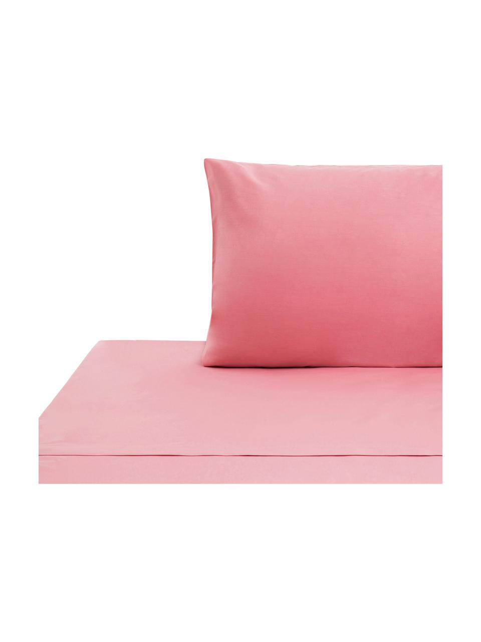 Ropa de cama de renforcé Lenare, Rosa, Cama 90 cm (150 x 290 cm)