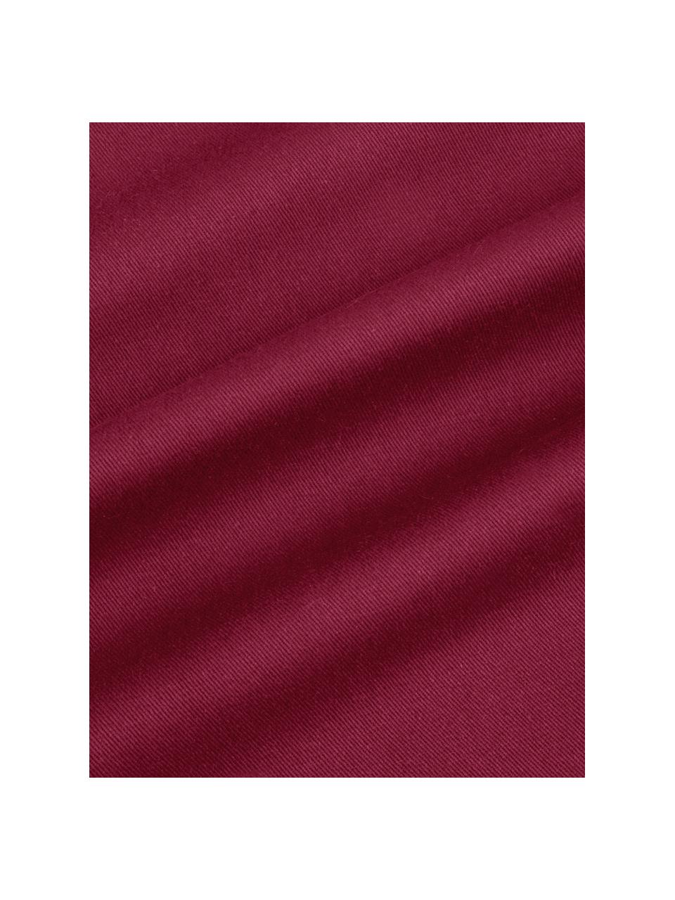 Housse de coussin rectangulaire coton rouge Mads, Rouge