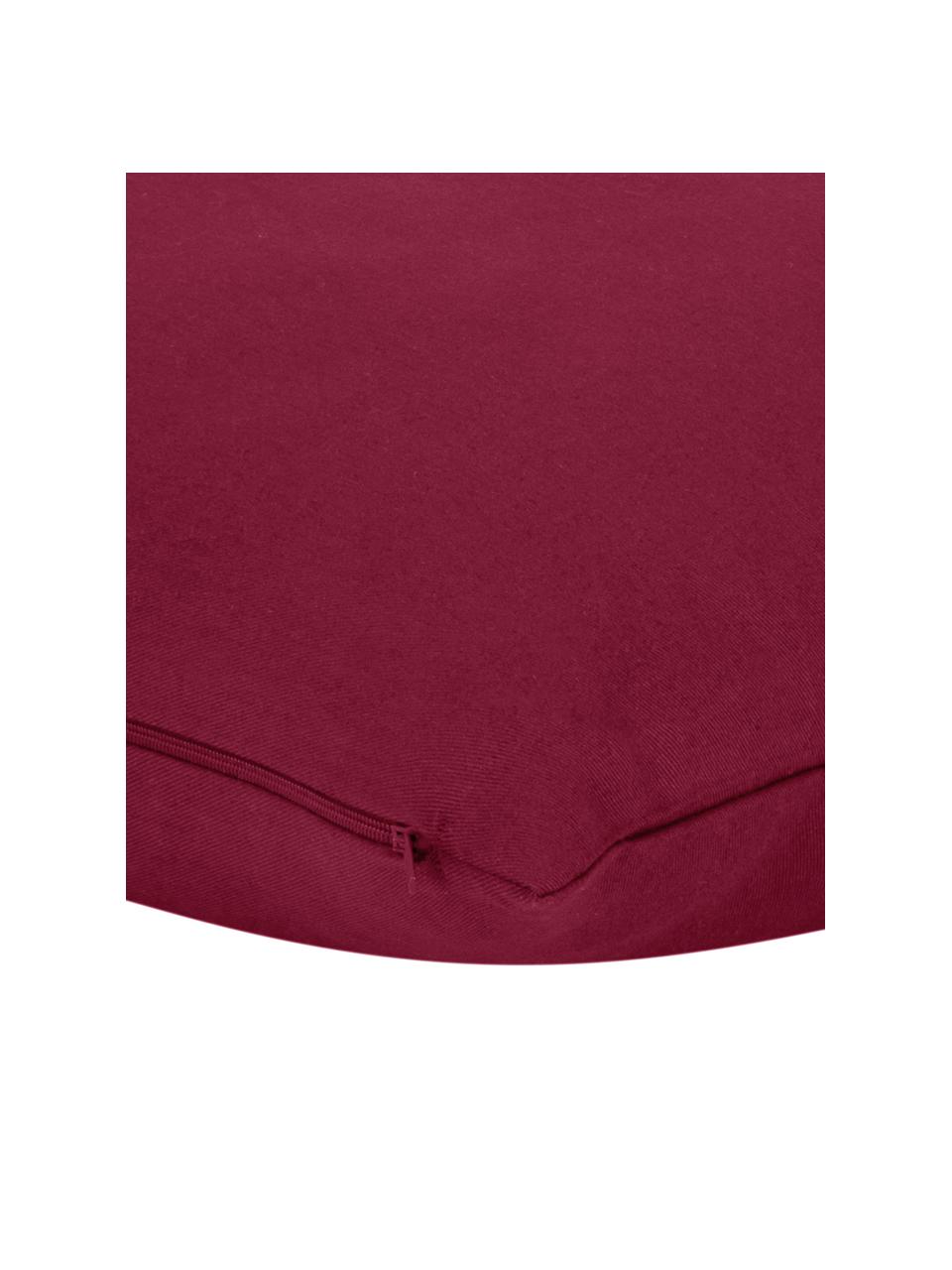 Housse de coussin rectangulaire coton rouge Mads, Rouge