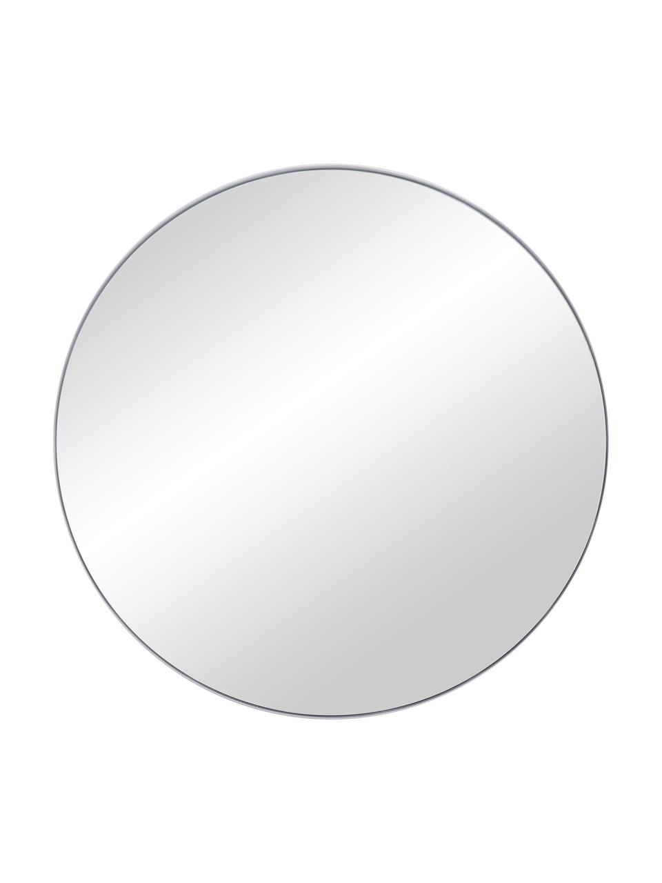 Specchio rotondo da parete con cornice bianca Ivy, Cornice: metallo verniciato a polv, Superficie dello specchio: lastra di vetro, Retro: pannello di fibra a media, Bianco, Ø 100 cm