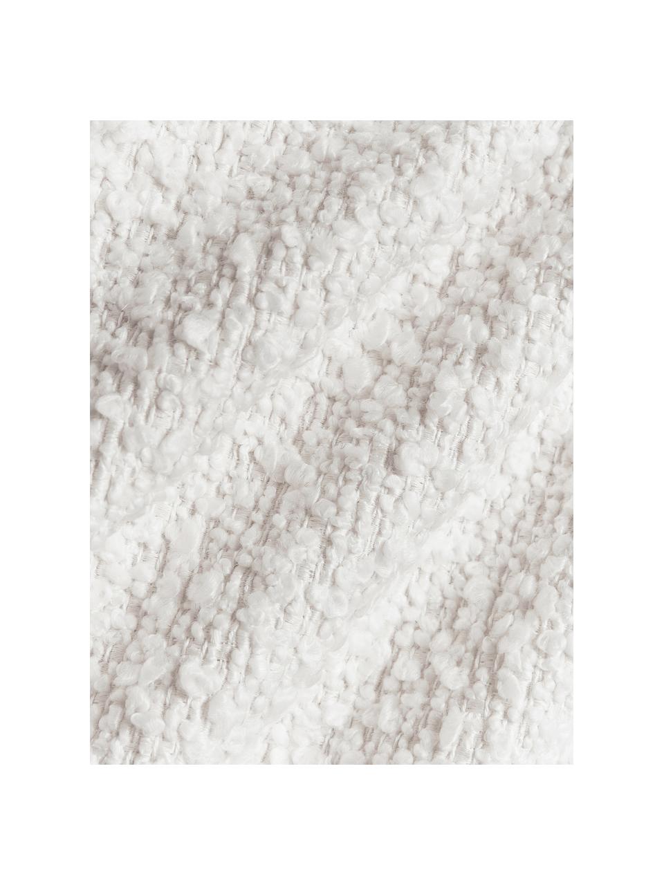 Housse de coussin 30x50 en tissu bouclé Bellamie, Tissu bouclé (95 % polyester, 5 % polyacrylique)

Le bouclé est un matériau qui se caractérise par sa structure incurvée irrégulière. La surface caractéristique est créée par des boucles tissées de fils de différents types, qui confèrent au tissu une structure unique. La structure bouclée a un effet à la fois isolant et moelleux, ce qui rend le tissu particulièrement douillet, Bouclé blanc, larg. 30 x long. 50 cm
