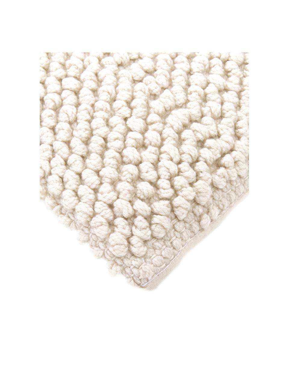 Federa arredo strutturata Andi, Retro: 100% cotone, Bianco crema, Larg. 40 x Lung. 40 cm