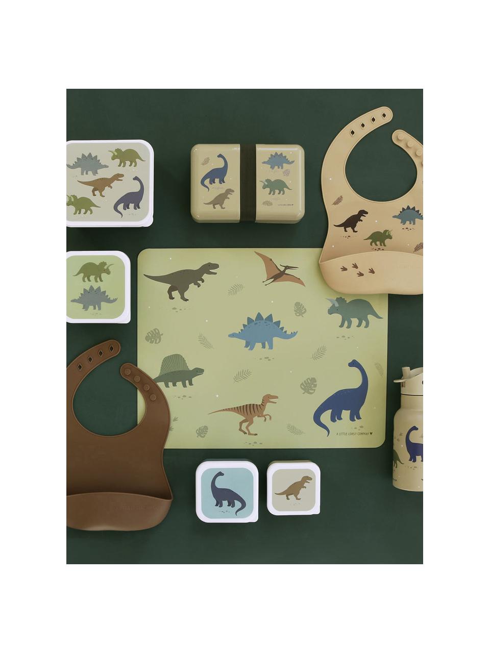 Kinderplacemat Dinosaurussen, Rubber, Lichtgroen, multicolour, B 43 x D 34 cm
