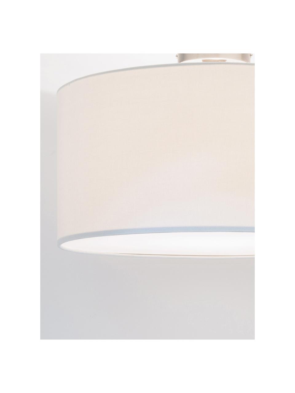 Lampa sufitowa z lnu Basixx, Biały, Ø 50 x W 35 cm