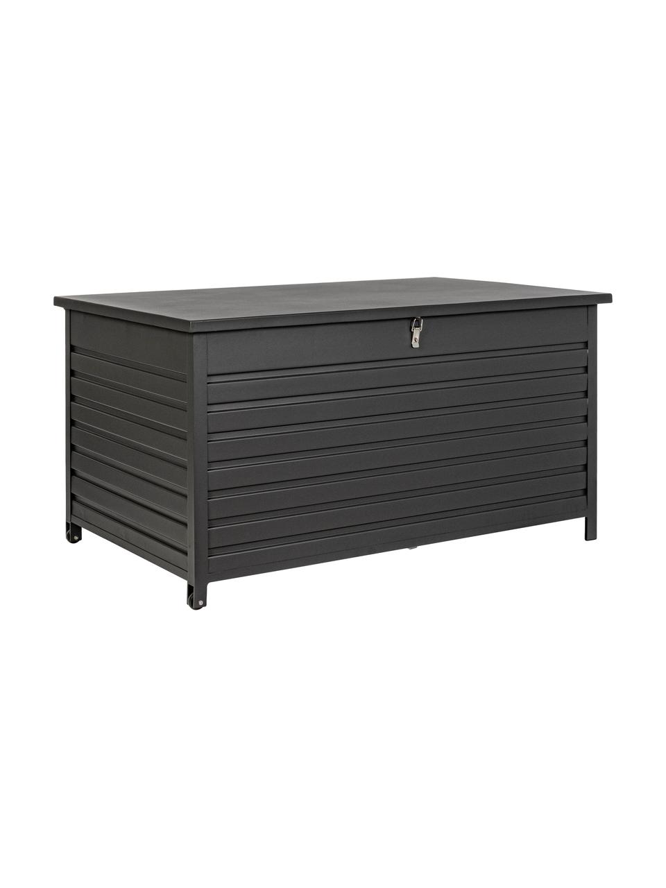 Baúl con ruedas Atlantic, Estructura: aluminio con pintura en p, Ruedas: plástico, Negro, An 141 x Al 74 cm