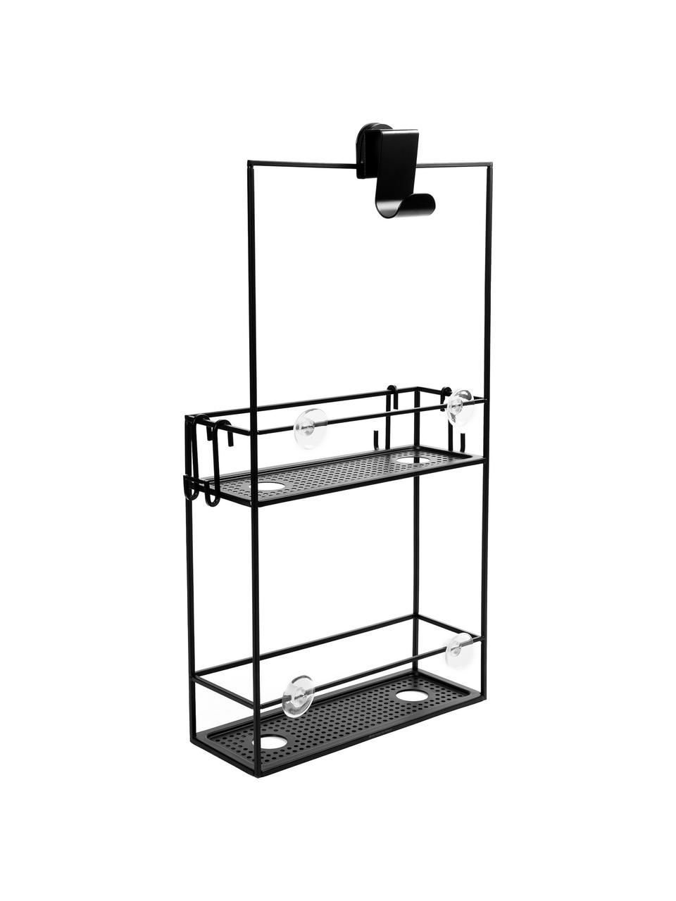 Rangement de douche Cubiko, Métal, enduit, Noir, larg. 11 x haut. 61 cm