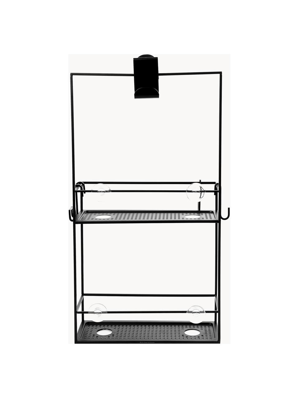 Cubiko doucheplank, Gecoat metaal, Zwart, B 11 x H 61 cm