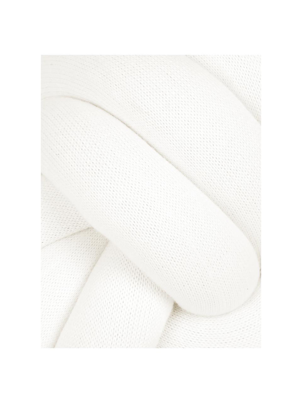 Coussin nœud Twist, Blanc, Ø 30 cm