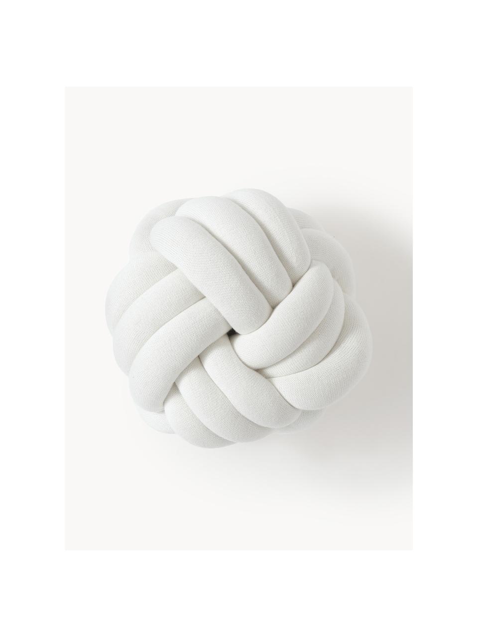 Coussin nœud Twist, Blanc cassé, Ø 30 cm