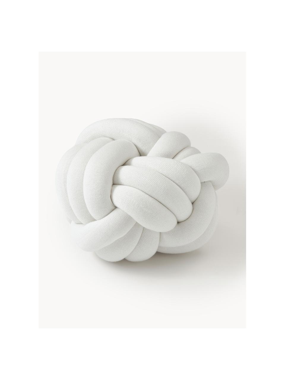 Knoten-Kissen Twist, Off White, B 30 x L 30 cm