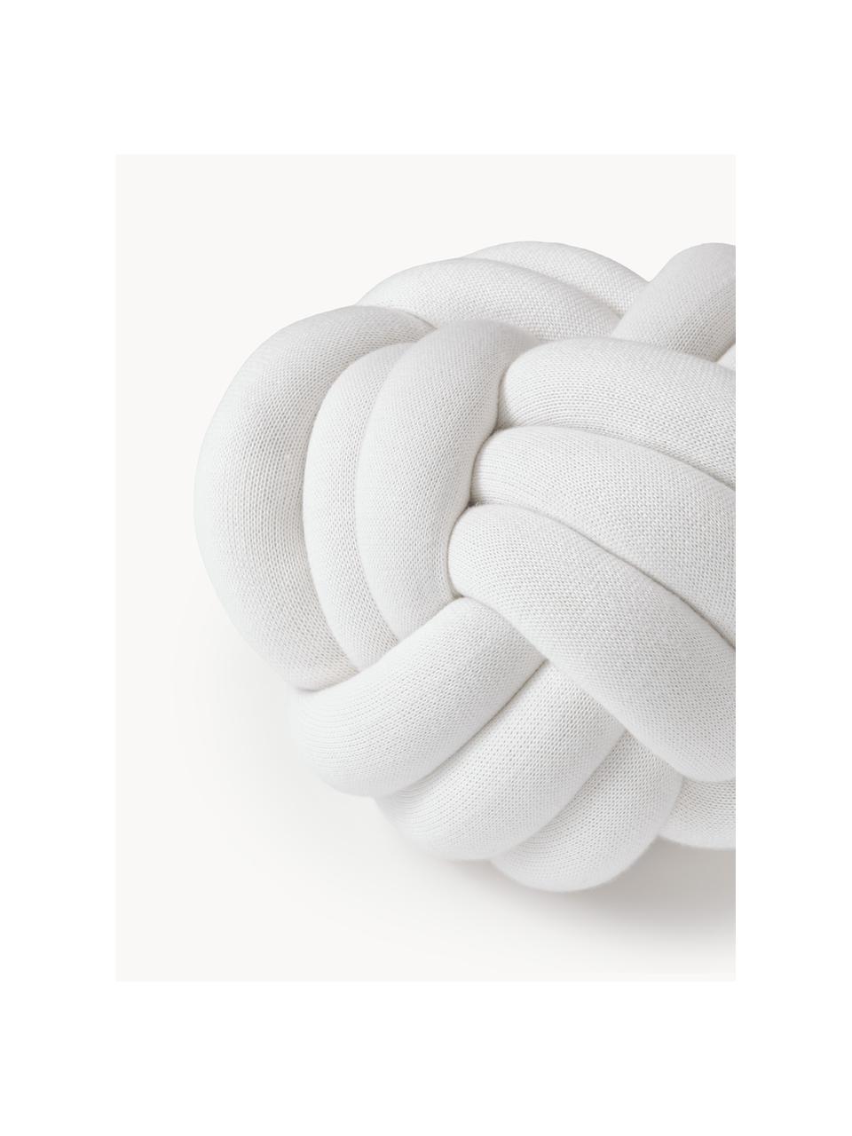 Knoten-Kissen Twist, Off White, B 30 x L 30 cm