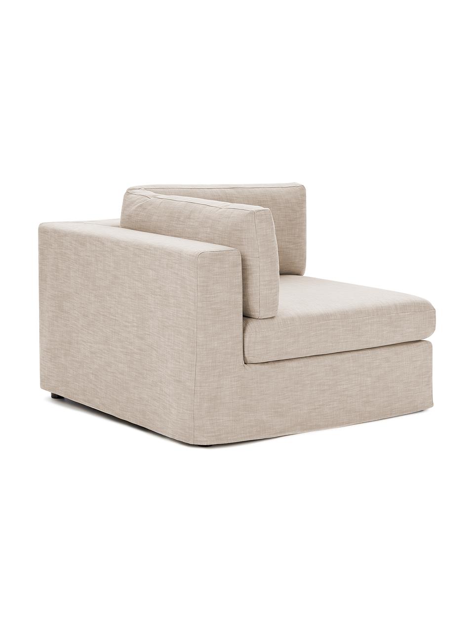 Eckmodul Russell mit abnehmbaren Bezügen, Bezug: 100% Baumwolle Der strapa, Gestell: Massives Kiefernholz FSC-, Füße: Kunststoff, Webstoff Beige, B 103 x T 103 cm