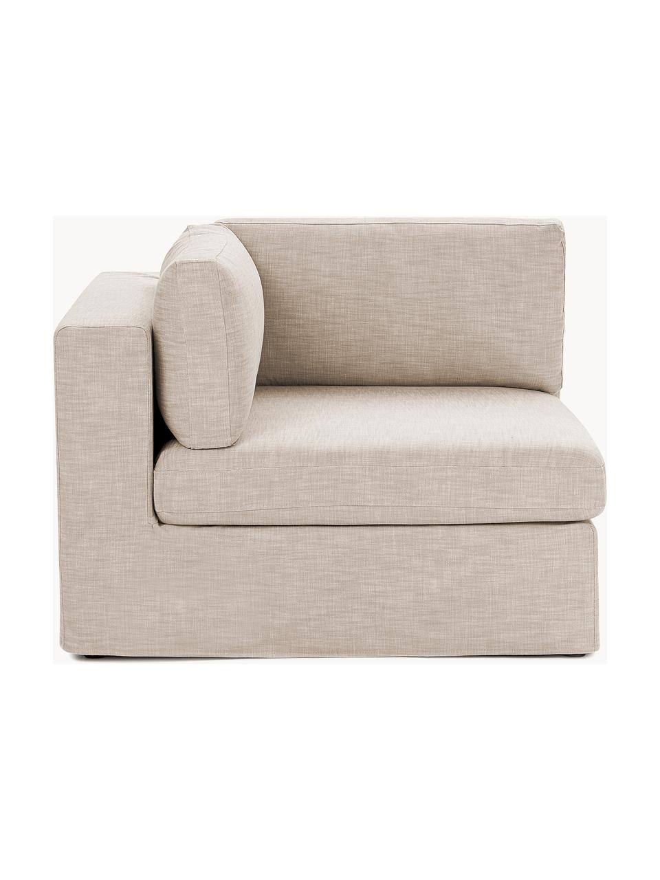 Módulo de esquina sofá Russell, desenfundable, Tapizado: 100% algodón Alta resiste, Tapizado: relleno de espuma, Estructura: madera contrachapada de p, Patas: plástico, Tejido beige, An 103 x F 103 cm