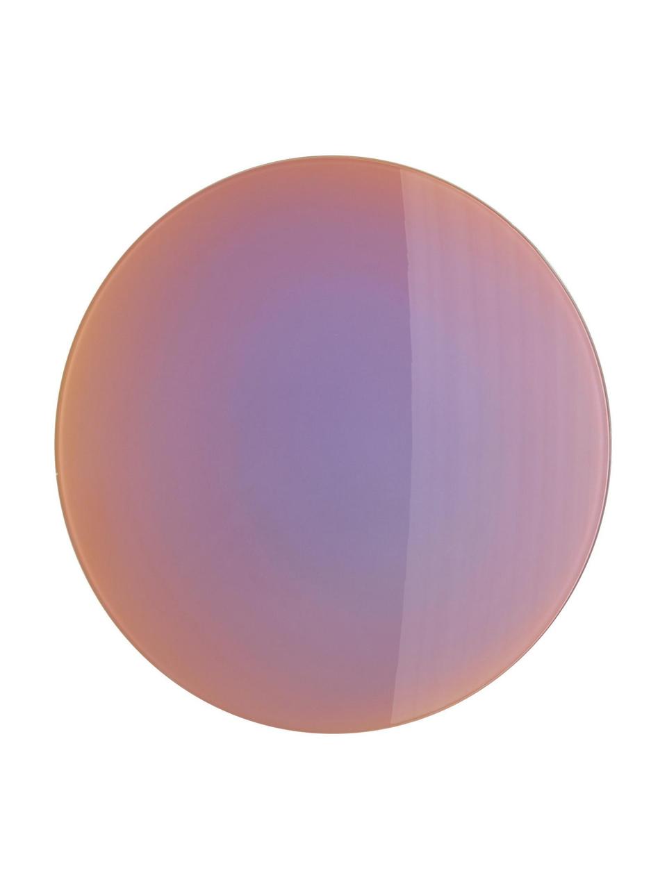 Espejo de pared de diseño iridiscente Ruby, Parte trasera: tablero de fibras de dens, Espejo: cristal, Iridiscente, Ø 55 cm