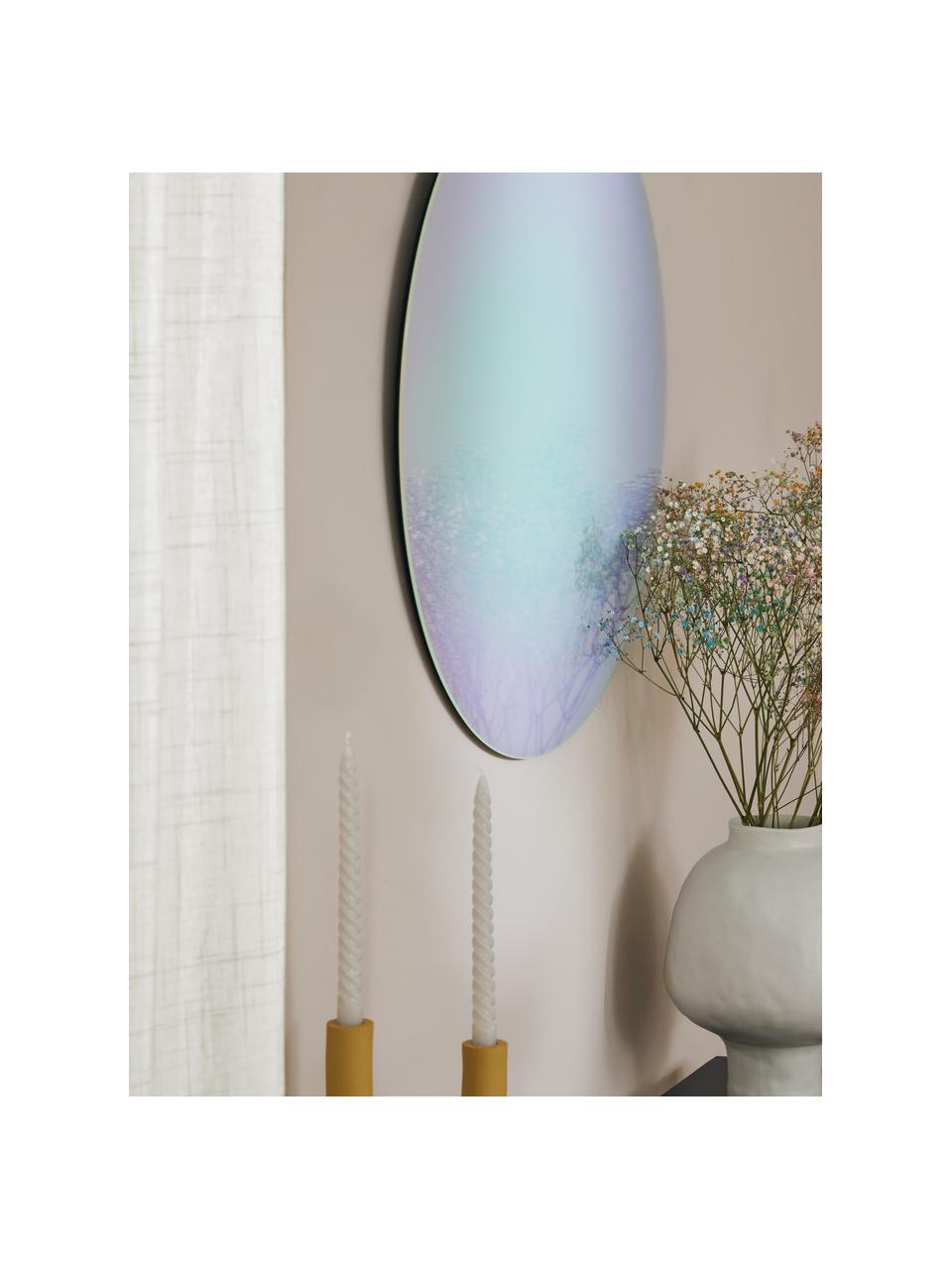 Specchio da parete iridescente Ruby, Retro: pannello di fibra a media, Superficie dello specchio: vetro a specchio temperat, Iridescente, Ø 72 cm