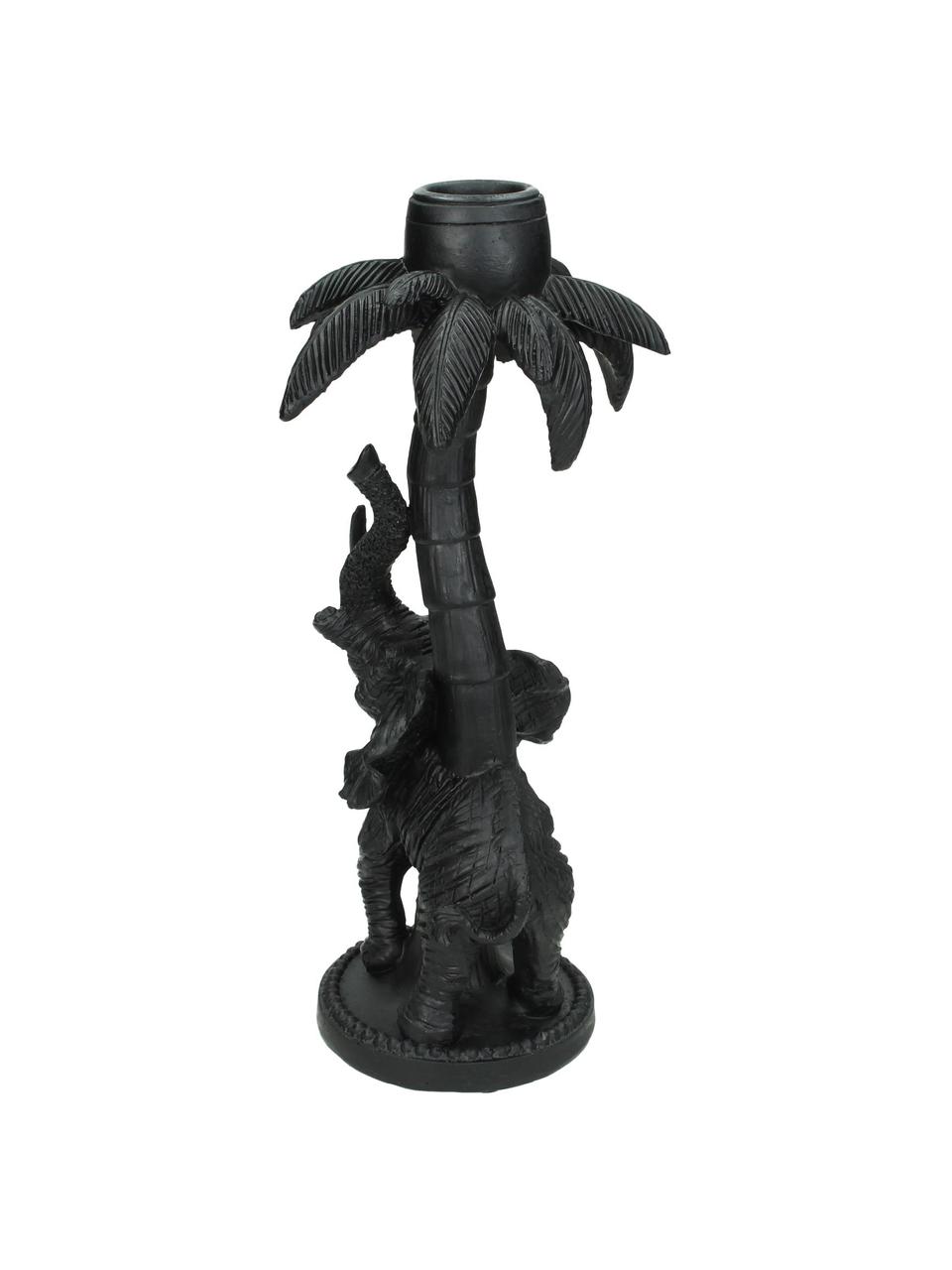 Candelabro de diseño Safari, Poliresina, Negro, An 10 x Al 22 cm